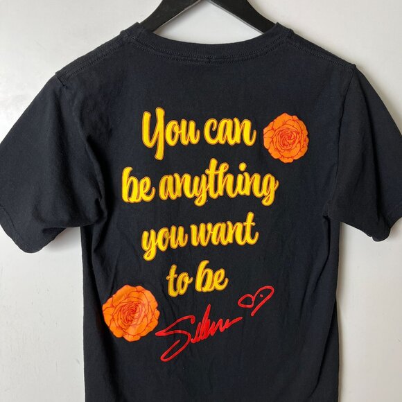 Selena Quintanilla Official Merchandise Black T-Shirt Womens Small Roses Graphic - Picture 6 of 16